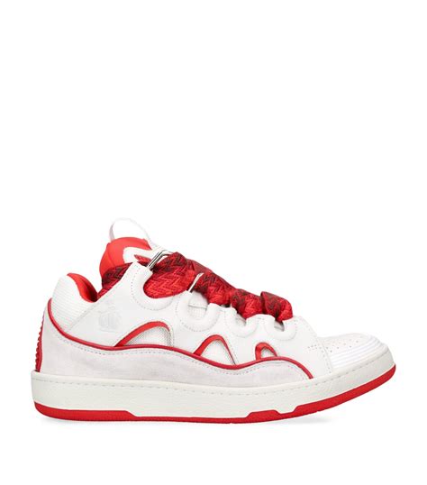 lanvin leather curb sneakers.